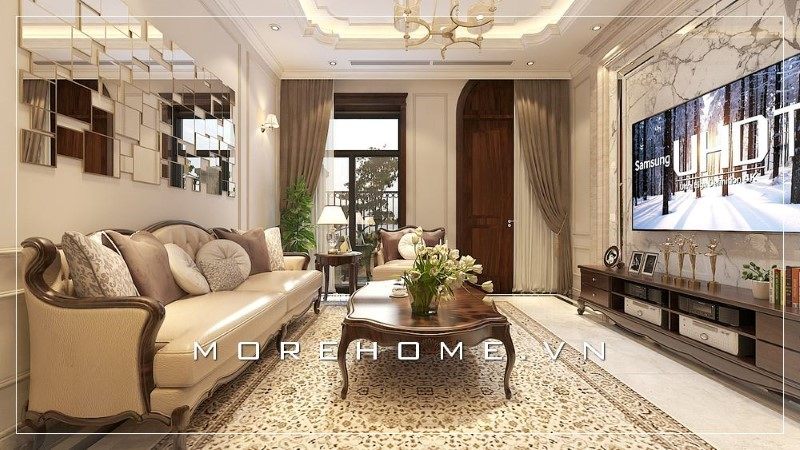 Bộ ghế sofa bọc da đem đến cảm giác dễ chịu, thoải mái khi sử dụng.